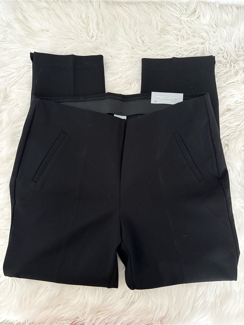 Chico's Black Straight-Leg Ponte Pull-On Pants